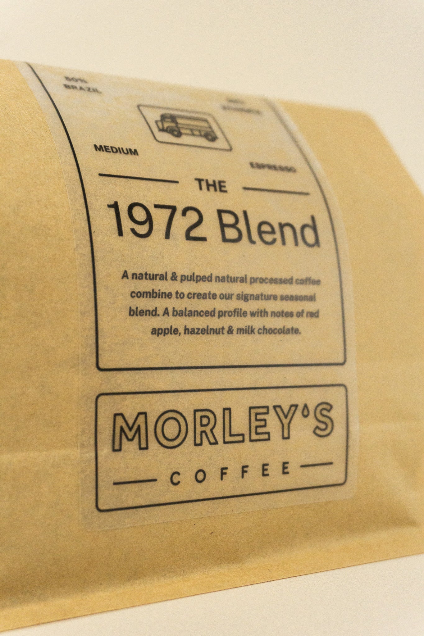 The 1972 Blend Espresso Coffee Beans Close Up